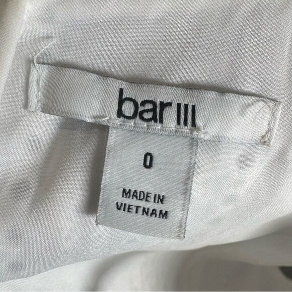 Bar III white eyelet ruffle faux wrap sundress size 0 - Picture 5 of 7